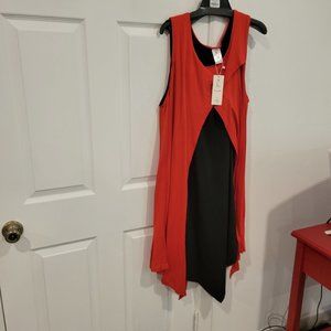 Fun sun dress colors red/black by Kara Chic One size fits all